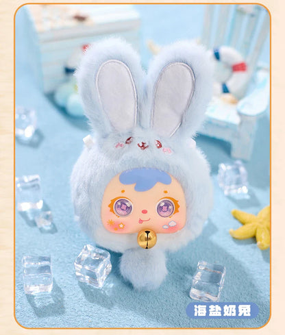 Samuel Mini Fortune Bunny & Baby Animals Blind Box - Cute Vinyl Plush Doll Bag Charm Set, Adorable Girl's Gift Collection