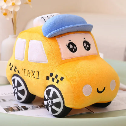 Plush Police Ambulance Taxi Cars Stuffed Toy - 30/40CM
