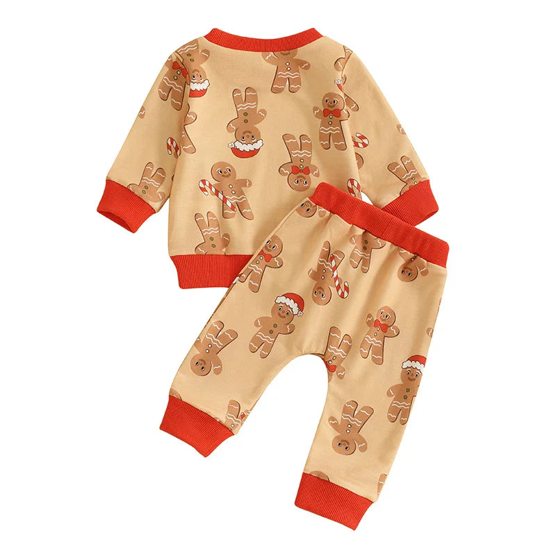 Baby Gingerbread Print Christmas Pyjamas (Age 3M-3YRS)