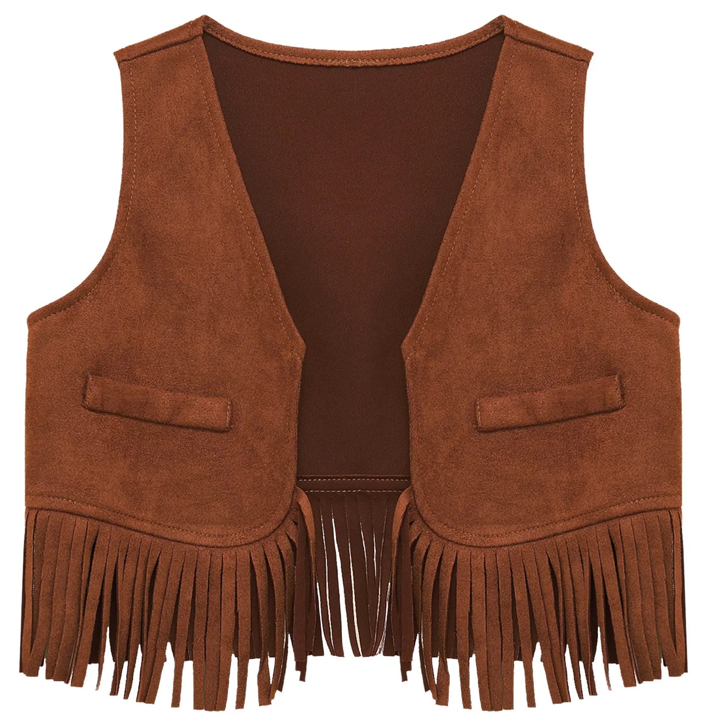 Baby Boys/Girls Western Cowboy Suede Tassels Vest (Age Newborn-24M)