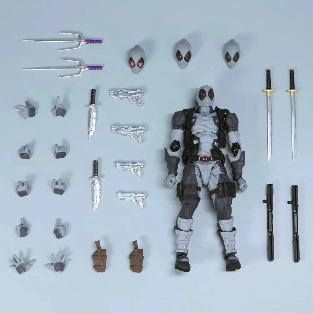Deadpool 2.0 Grey Action Figure Movable Joints Toy