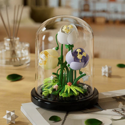 Creative Building Block Flower Display 160pcs