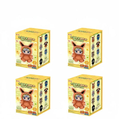 Naruto Beast Party Plush Keychain Blind Box, random 4pcs with box