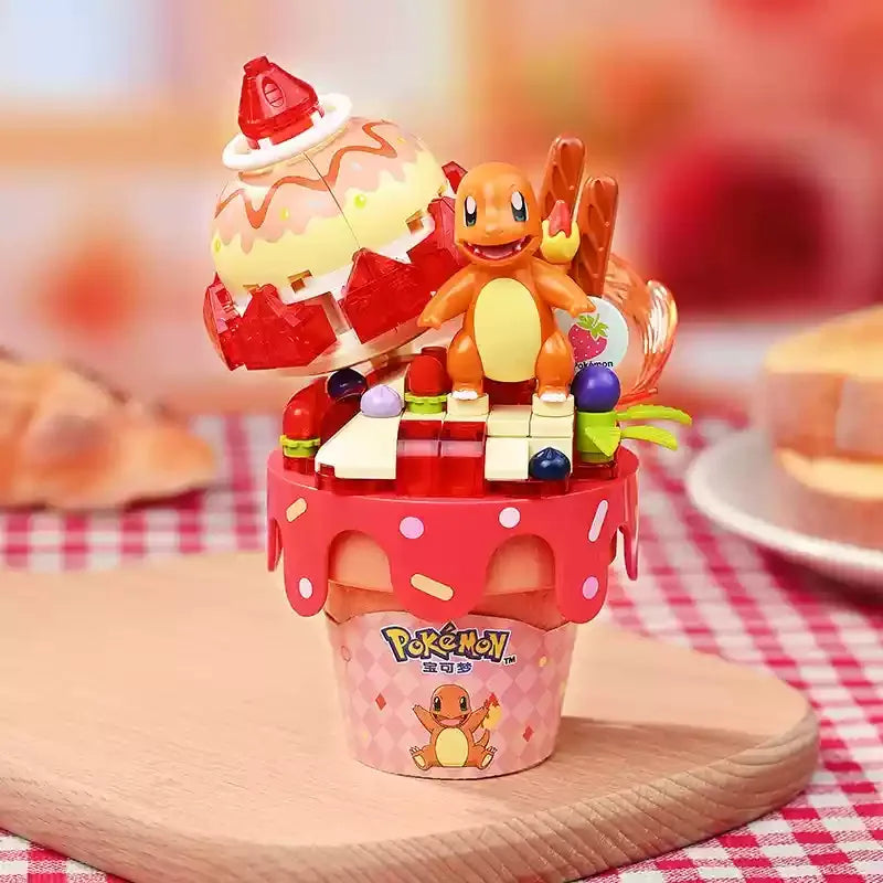 Pokémon Ice Cream Cone Building Block Toys Pikachu Jigglypuff Eevee