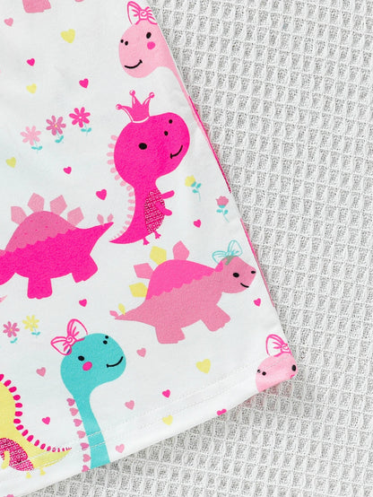 Girls Dinosaur Print Summer Dress (Age 3-7 YRS)