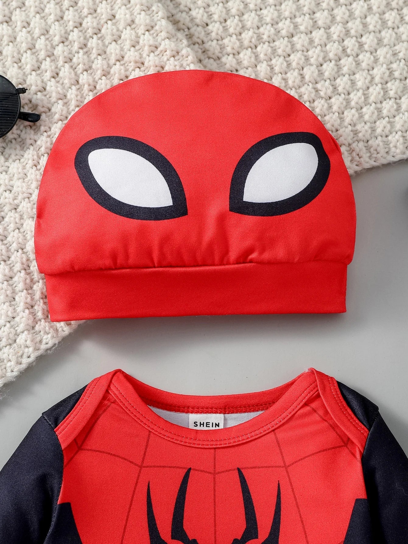 2PCS Baby 2024 New Style Boys For Newborn 0-6M Cartoon Spider Long Sleeve Cool Fashion Jumpsuit All Seasons +Hat