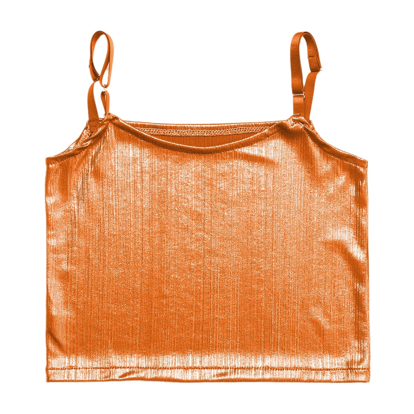 Girls Metallic Shiny Vest Crop Top (Age 24M-16 YRS)