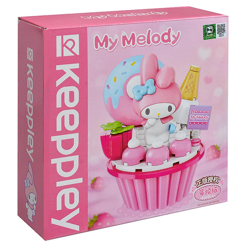Sanrio Cake Cup DIY Building Block Figures – Hello Kitty, Kuromi, My Melody & More Multicolor With Box K20814