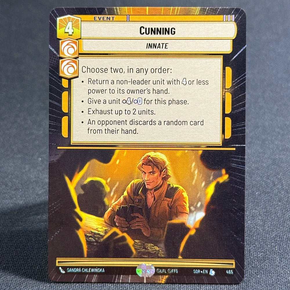 Star Wars Unlimited Proxy Card Set – Red Command Series | Boba Fett, Bodhi Rook, DJ Tech, Aggression & Barrage | Casual Play & Display Cunning(465)