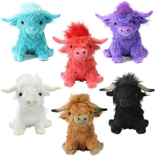 Plush Cute Highland Cow Stuffed Toy - 25cm