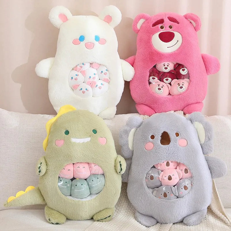 Plush Panda Koala Capybara Pudding Bag Stuffed Toy 35-50cm