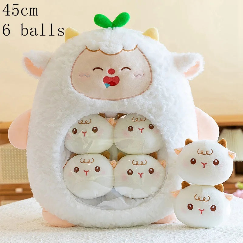 Plush Panda Koala Capybara Pudding Bag Stuffed Toy 35-50cm