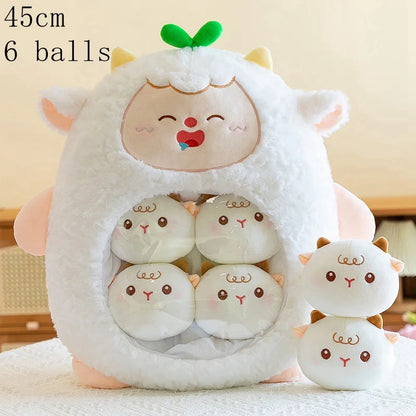 Plush Panda Koala Capybara Pudding Bag Stuffed Toy 35-50cm