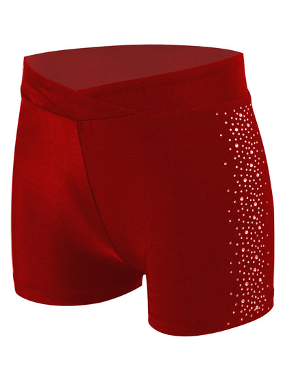 Girls Rhinestones Dance Shorts (Age 4-16 YRS)