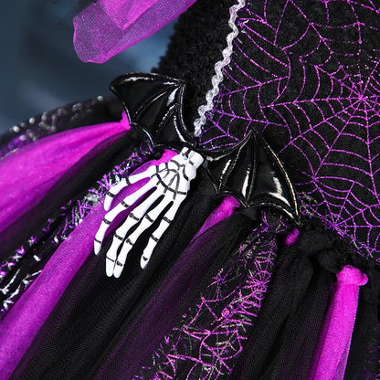 Girls Witch Dress & Accessories Costume (Age 2-13YRS)