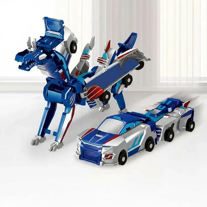 Unicorn Transformer Magic Car Toy â€“ 2-in-1 Magnetic Collision Vehicle | DIY Transforming Robot