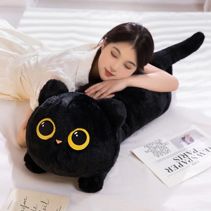 Plush Black Cat Pillow Stuffed Toy 50-90cm
