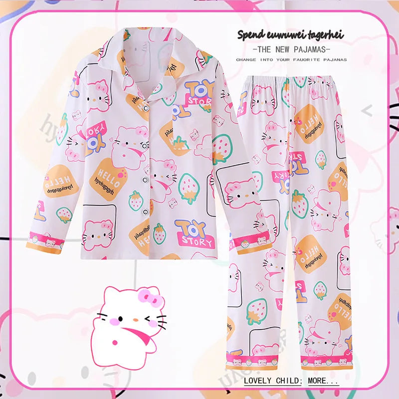 Girls/Boys Kuromi Pattern Pyjamas, (Age 5-11 YRS)