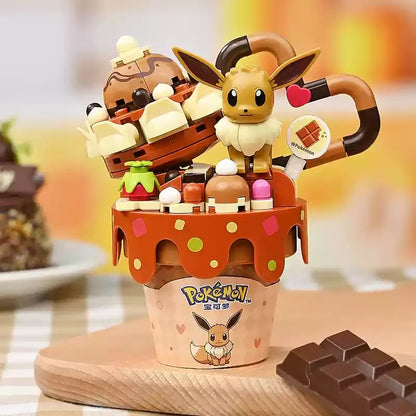Pokémon Ice Cream Cone Building Block Toys Pikachu Jigglypuff Eevee