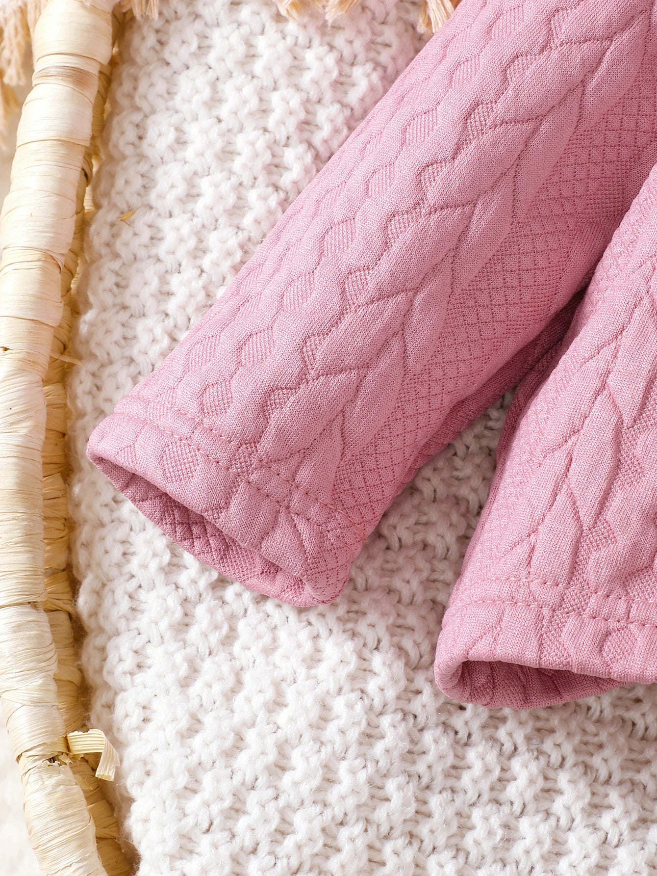 Baby Girls Pink Long Sleeve Jacket Lace Hooded Ears (Age 6M-3YRS)