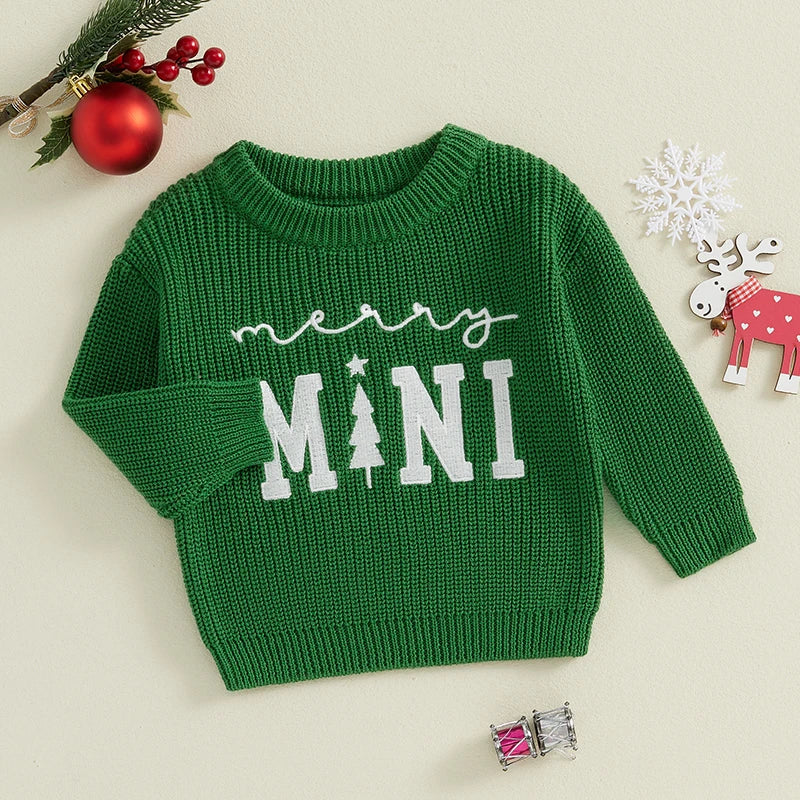 Baby/Toddler Christmas “Mini” Ribbed Jumper (Age Newborn-4YRS)