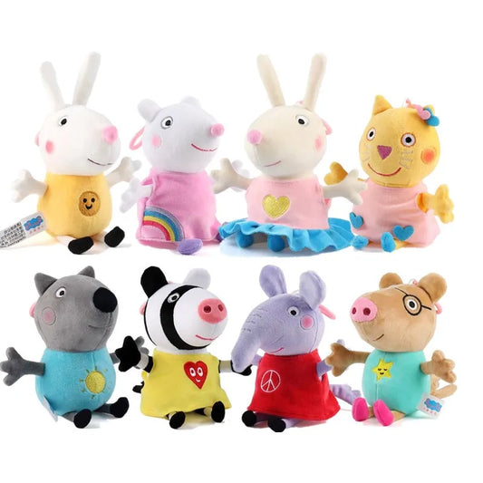 Plush Peppa Pig George Zoe Suzy Rebecca Emily Danny Pedro Bear Stuffed Toy - 19cm