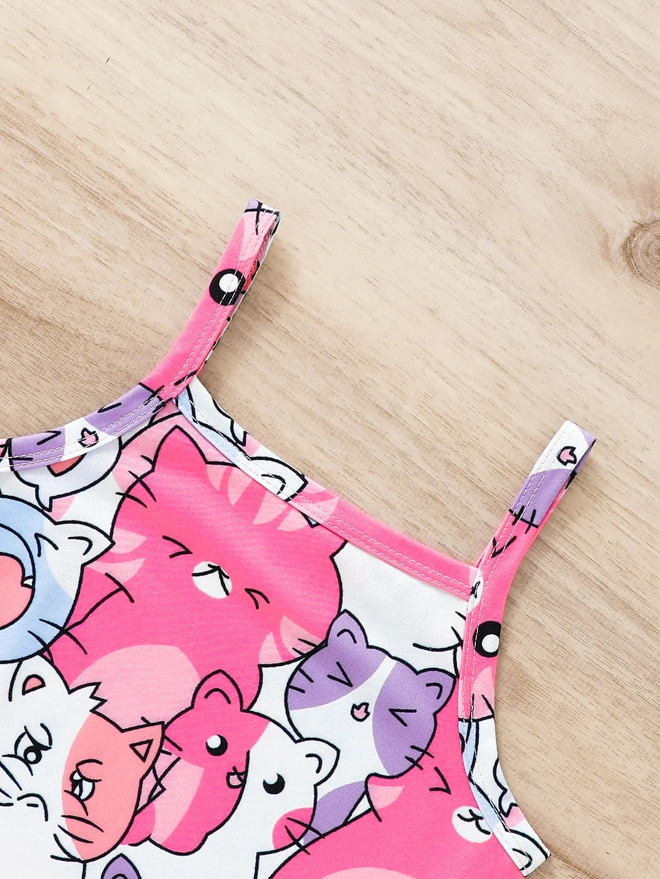 Girls Cat Print Dress (Age 3-7 YRS)