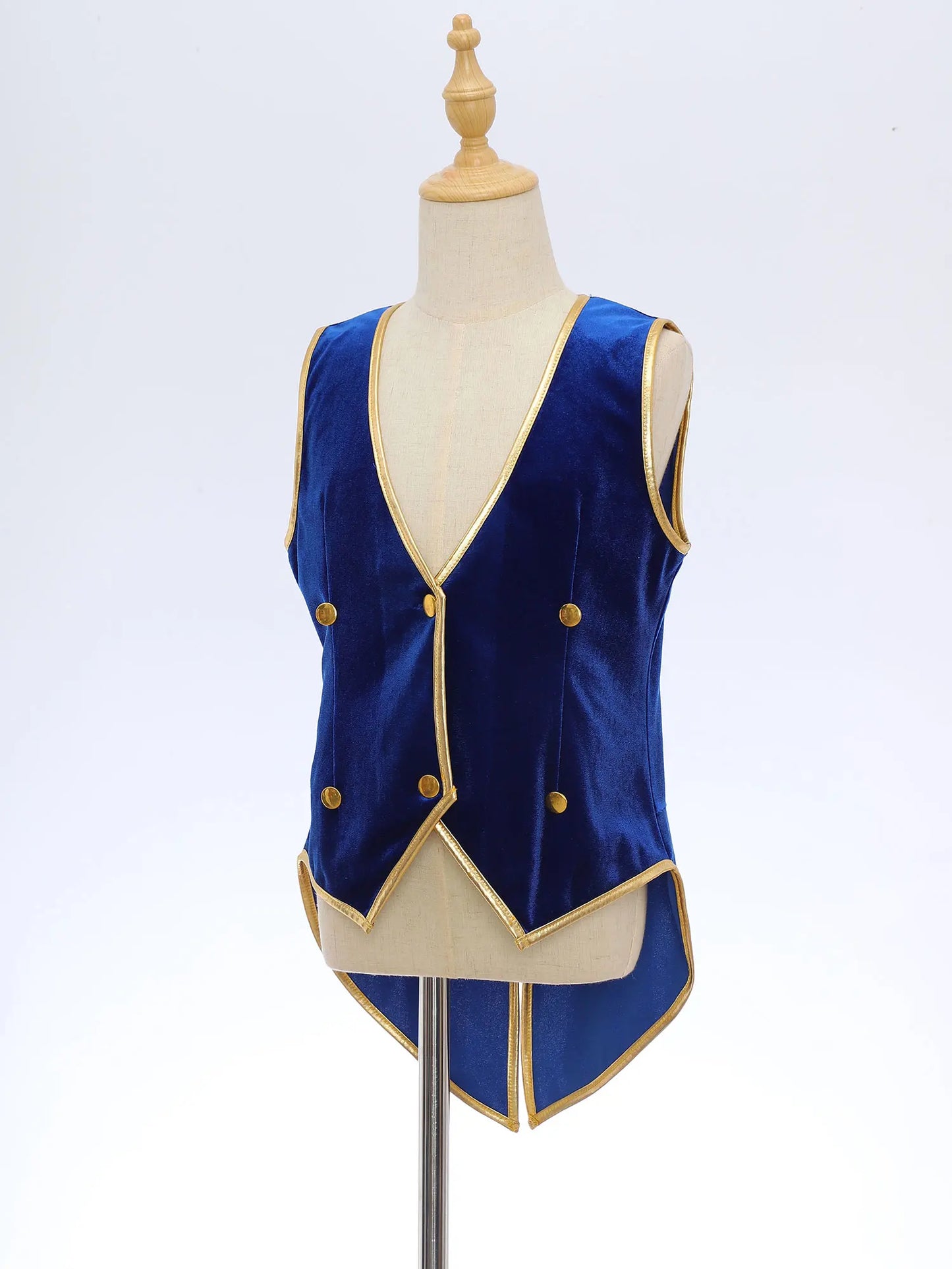 Boys Medieval Renaissance Tailcoat Vest Costume (Age 6-16YRS)