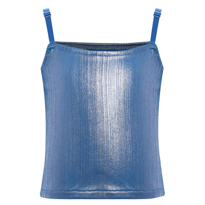 Girls Metallic Shiny Vest Crop Top (Age 24M-16 YRS)
