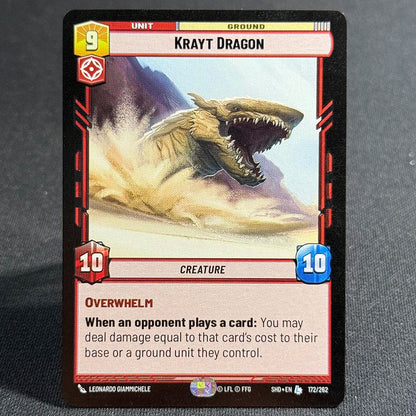 Star Wars Unlimited Proxy Card Set – Red Command Series | Boba Fett, Bodhi Rook, DJ Tech, Aggression & Barrage | Casual Play & Display Krayt Dragon(172)