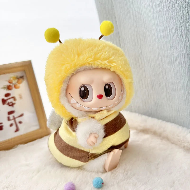 Clothes For Labubu Doll Bee Dinosaur Shark Accessories - 15-17cm