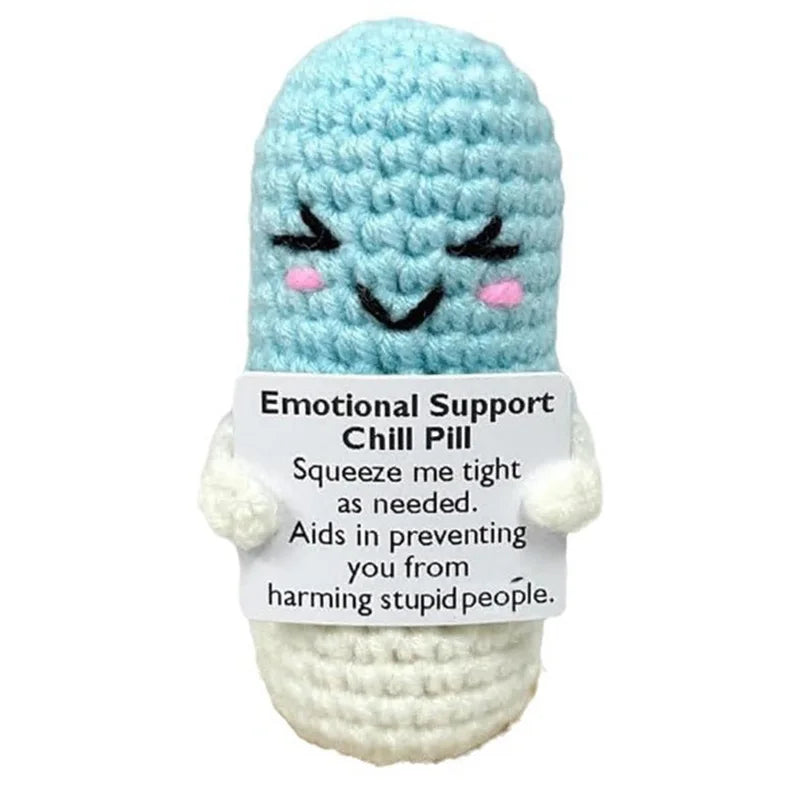 Emotional Support Crochet Chill Pill Positive Pill