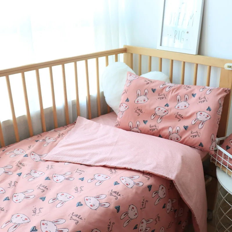 Baby Crib Bedding Pillowcase Duvet Cover & Sheet (3 Pack)