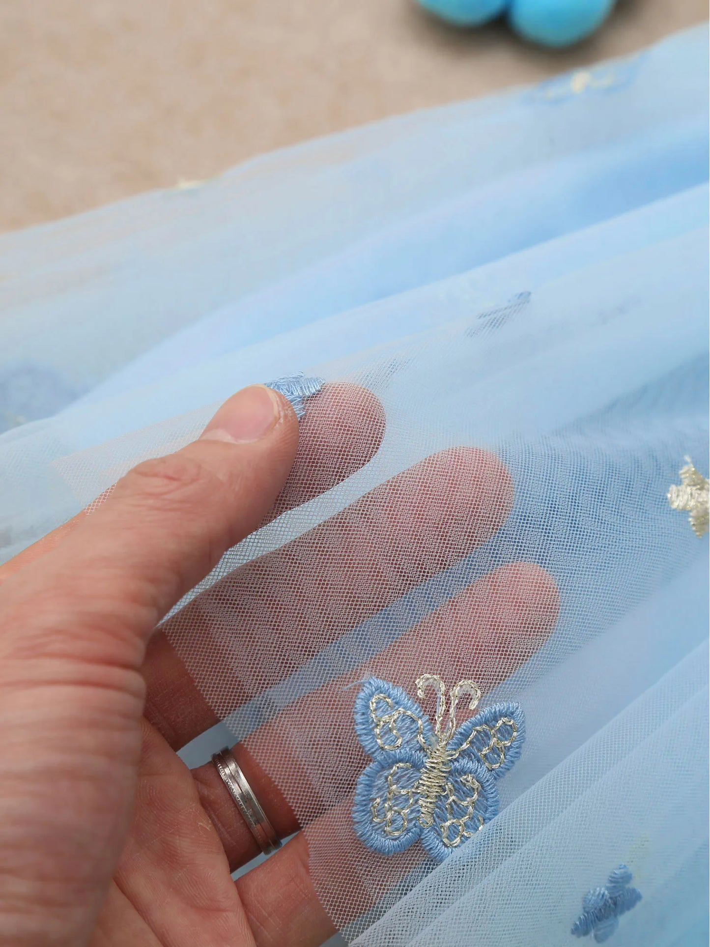 Girls Tulle Ruffled Butterfly Embroidery Dress (Age 12M-6 YRS)