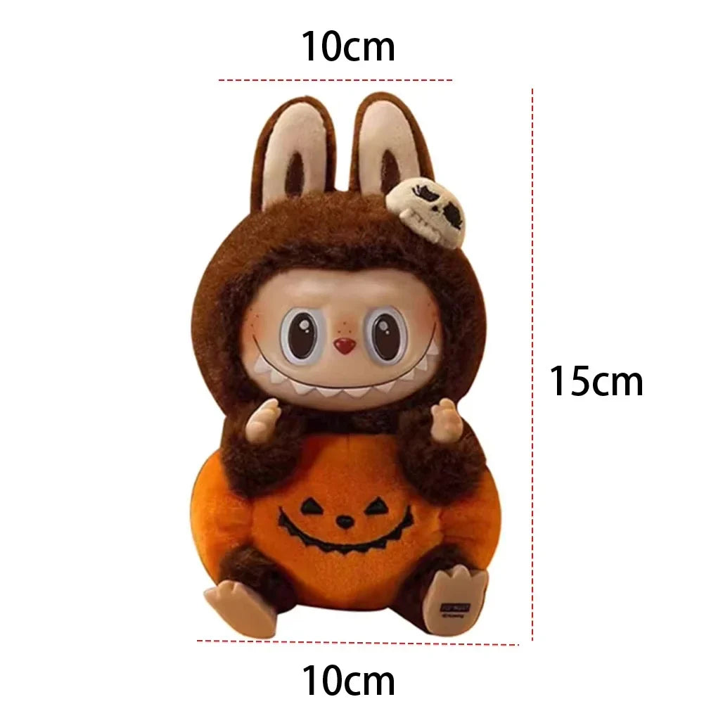 POP MART Labubu Happy Halloween Party Series-Sitting Pumpkin Vinyl Plush Pendant