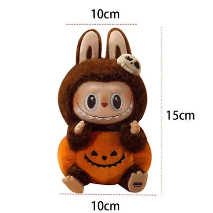POP MART Labubu Happy Halloween Party Series-Sitting Pumpkin Vinyl Plush Pendant