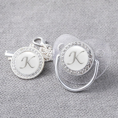 Baby Personalized Rhinestone Pacifier Luxury Clips