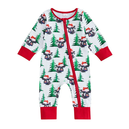 Baby Girls/Boys Christmas Print Romper (Age Newborn-12M)