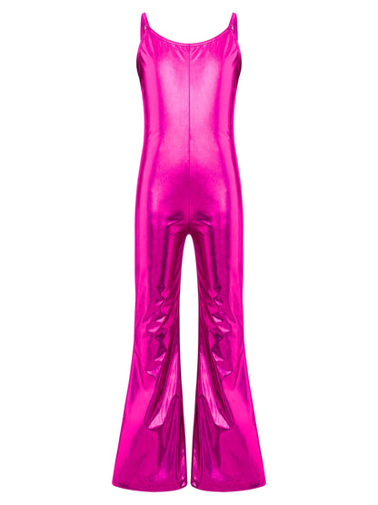 Girls Metallic Gymnastic Jumpsuit (Age 4-16YRS)