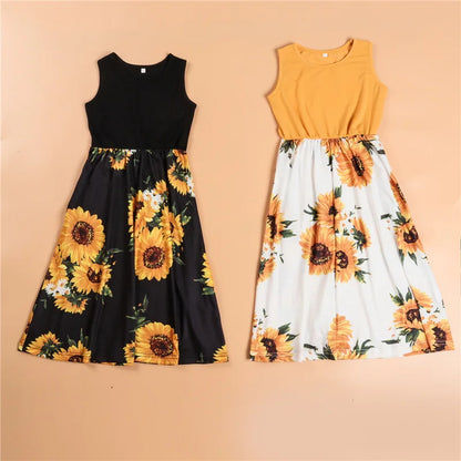 Mother & Daughter Matching Floral Maxi Dress (Mommy & Me)
