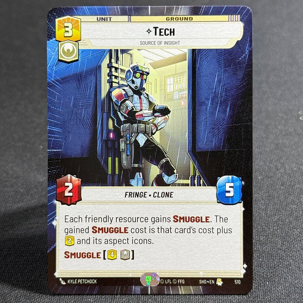 Star Wars Unlimited Proxy Card Set – Red Command Series | Boba Fett, Bodhi Rook, DJ Tech, Aggression & Barrage | Casual Play & Display Tech(510)