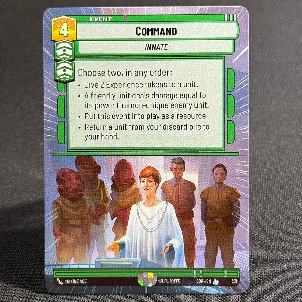 Star Wars Unlimited Proxy Card Set – Red Command Series | Boba Fett, Bodhi Rook, DJ Tech, Aggression & Barrage | Casual Play & Display Command(371)