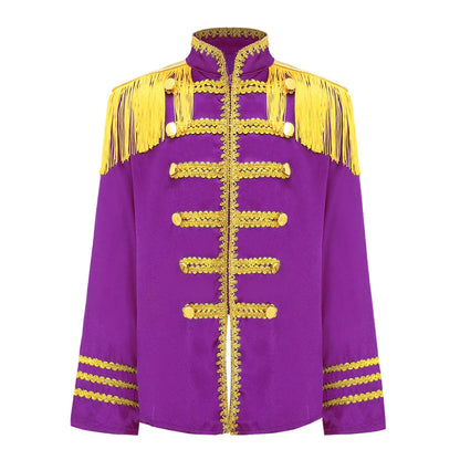 Girls 60s Retro Band Musician Costume Tassel Jacket (Age 6-16 YRS)