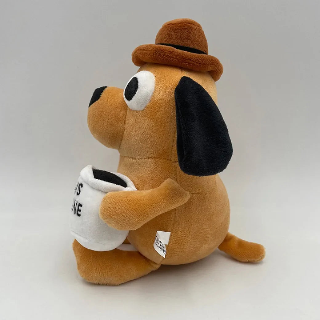 Plush This Is Fine Meme Coffee Dog Stuffed Toy - 25cm