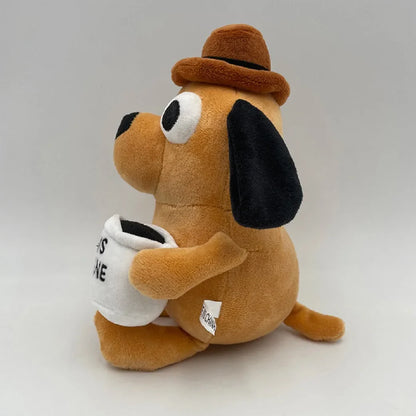Plush This Is Fine Meme Coffee Dog Stuffed Toy - 25cm