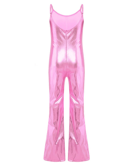 Girls Metallic Gymnastic Jumpsuit (Age 4-16YRS)