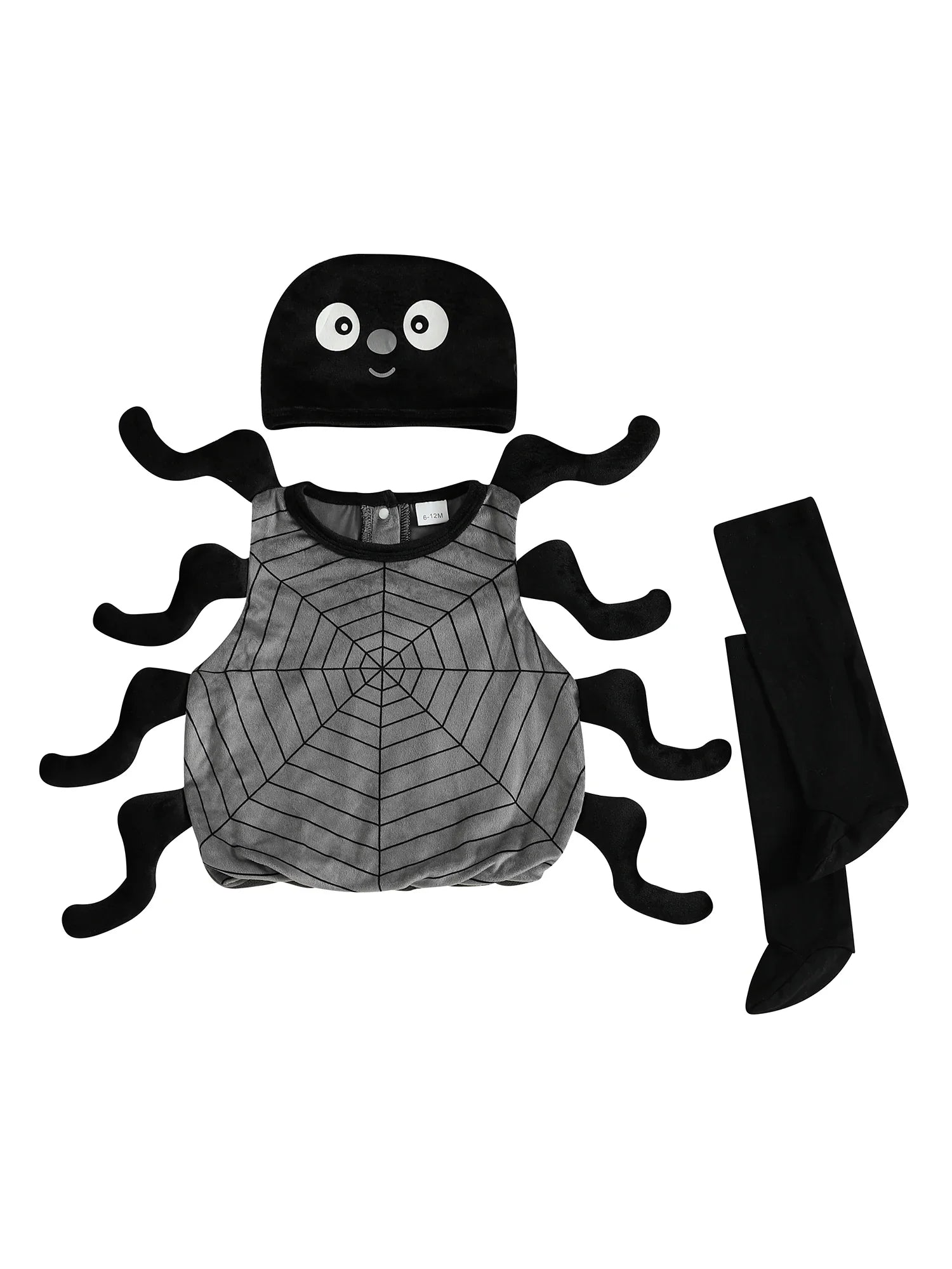 Infant Baby Boy Girl Halloween Spider Cosplay Costume Sleeveless Vest Tops Long Socks Hat 3pcs Sets Party Club Toddler Clothes