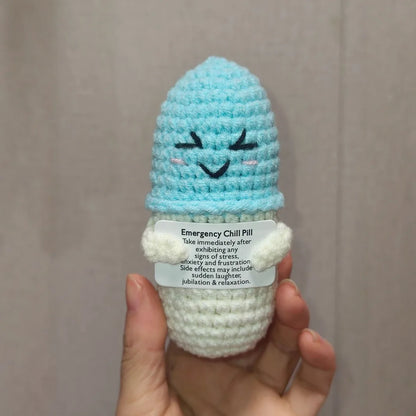 Emotional Support Crochet Chill Pill Positive Pill