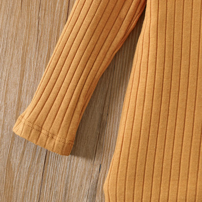 Girl's Basic Knit Long Sleeve Dress (Age 24M-6YRS)
