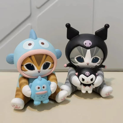 Mofusand x Sanrio Characters Vinyl Dolls – Finished Model Figures | Hello Kitty, Kuromi, My Melody & More